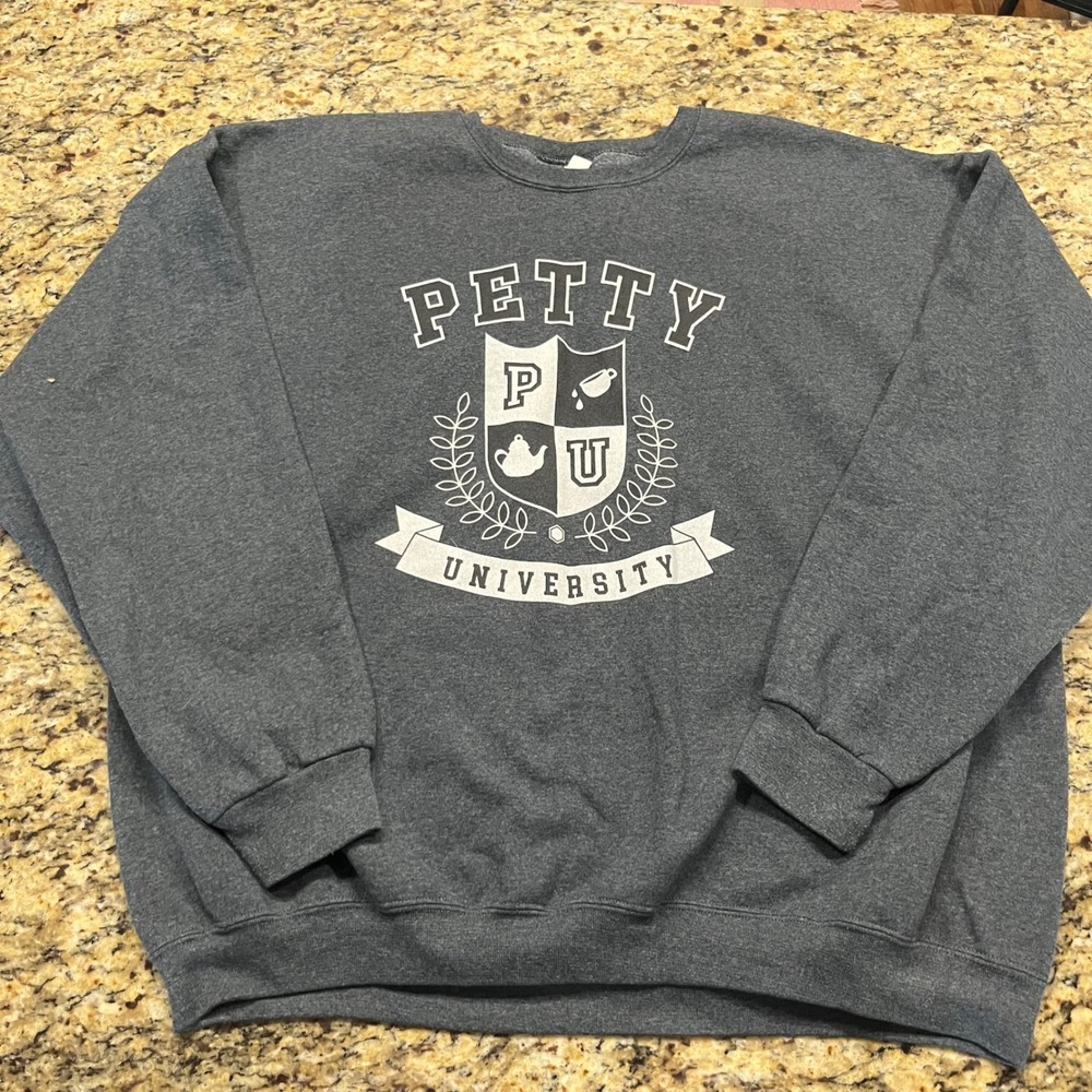 Jerzees Super Sweats Petty University Gray‎ Graphic Crewneck Sweatshirt 3XL